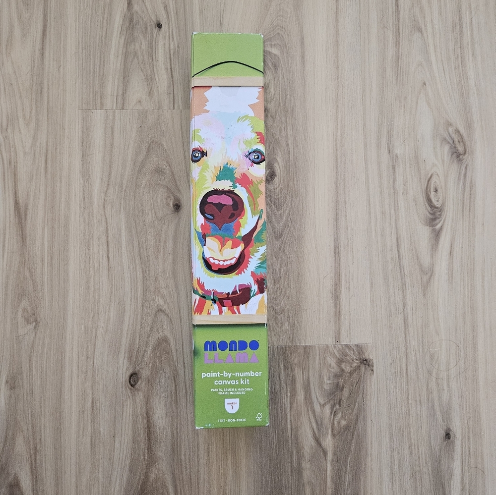 NEW Paint-by-Number Dog Canvas Kit - Multicolor
